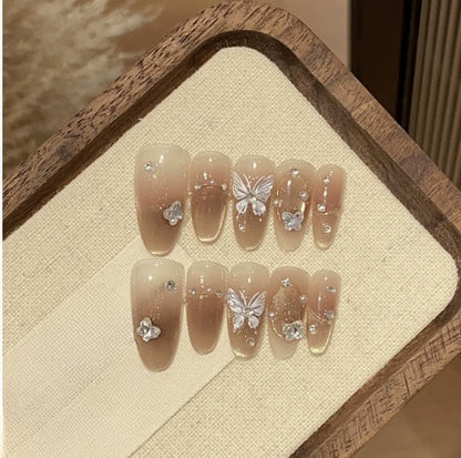 1033- Handmade press on nails fake nails removable