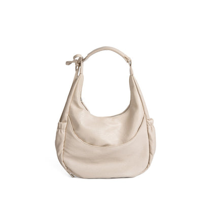 Bolso de mano negro de gran capacidad para mujer, bolso hobo versátil para el hombro 