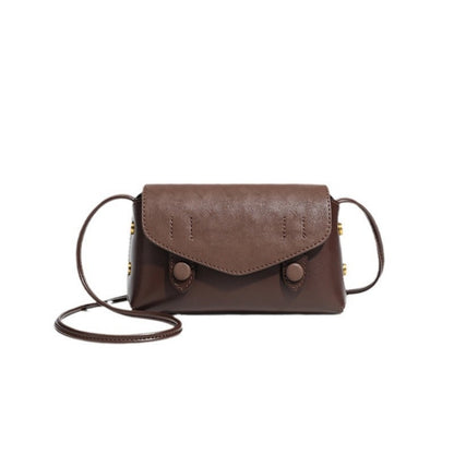 Bolso cuadrado pequeño y elegante color café: bolso bandolera versátil para mujer, ideal para otoño e invierno. 