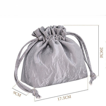 Bundle Mouth Cosmetic Bag – Large Capacity Storage Portable Makeup Bag for Women, Stylish and Functional Design for Everyday Use