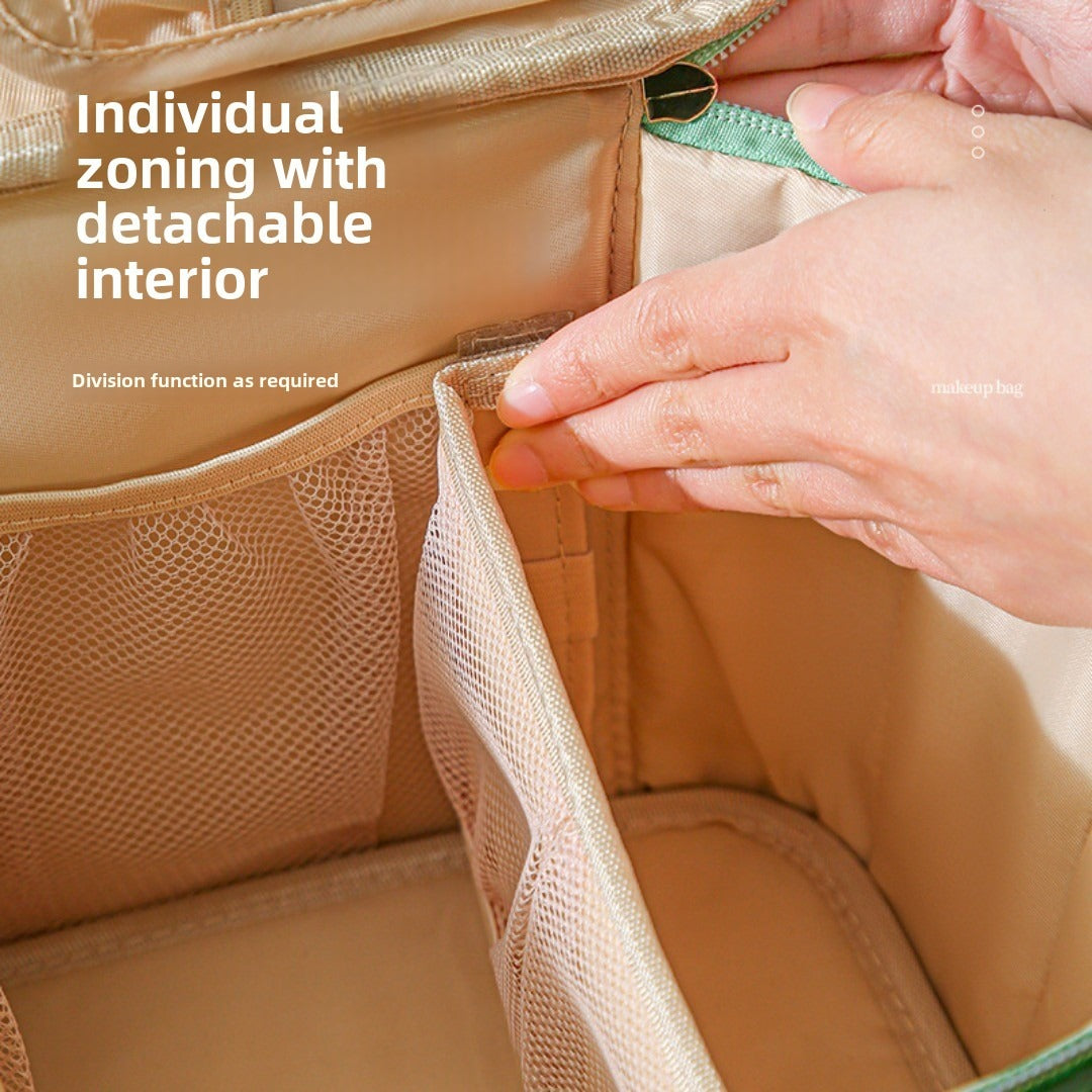 Cosmetic bag large capacity, travel portable cosmetic bag, waterproof multi-functional partition storage bag, large makeup bag,Travel makeup bag,Makeup bag organizers,