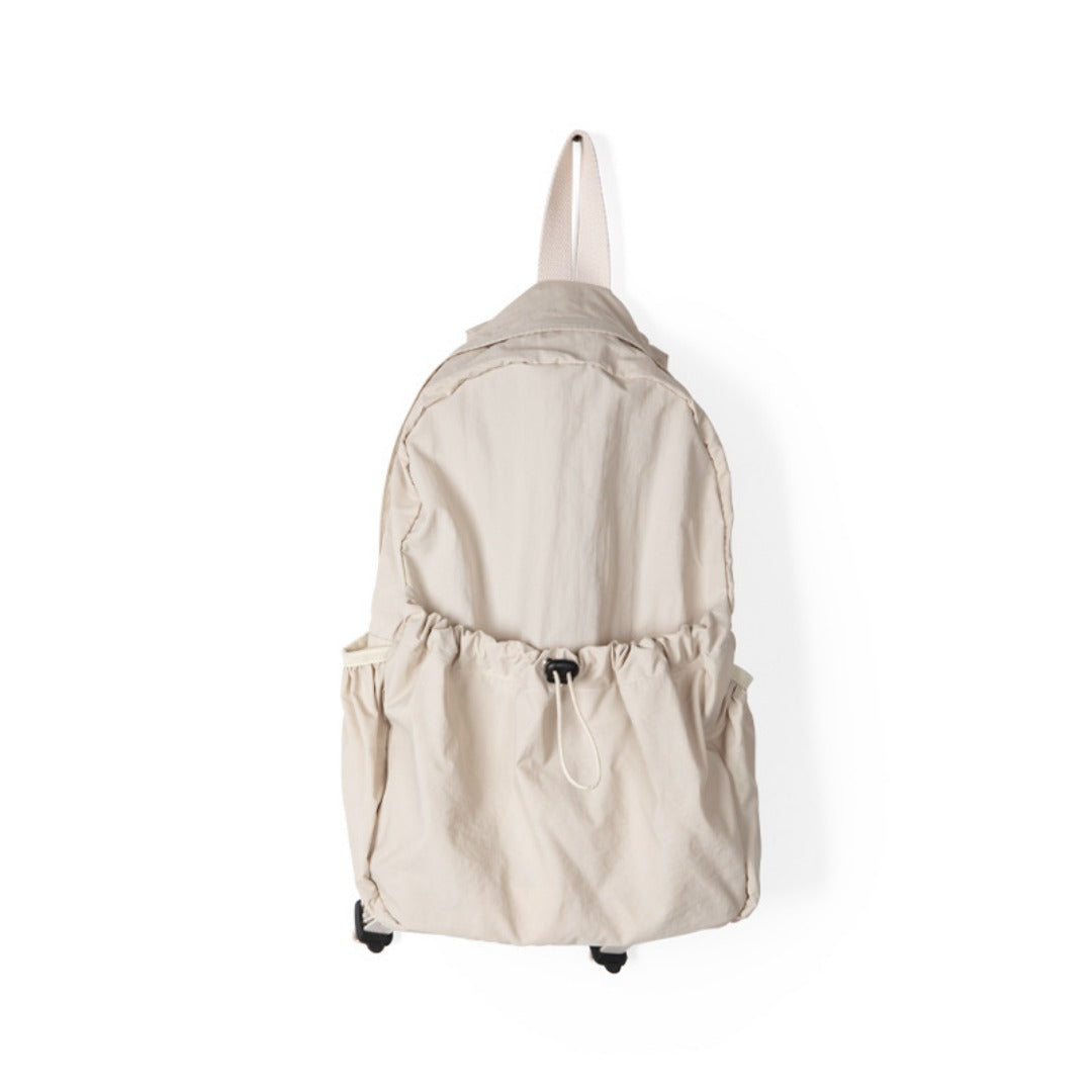 Mochila impermeable con cordón ajustable para mujer, versátil y ligera, ideal para viajes, con gran capacidad para libros y libros. Mochila de nailon ligera. 