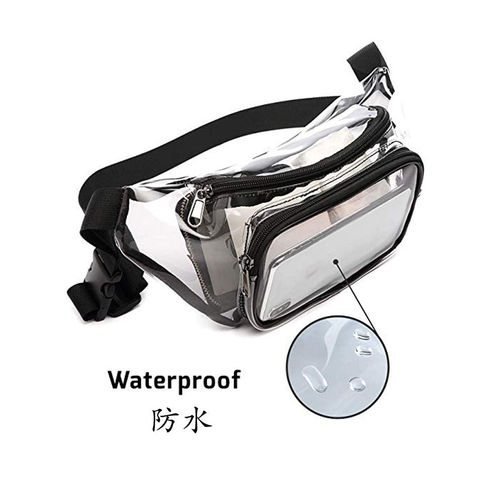 Riñonera transparente de PVC – Riñonera deportiva premium, impermeable para actividades al aire libre, ideal para rafting, fitness y viajes. 