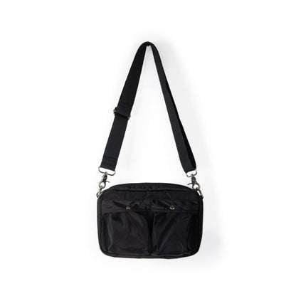 Women's bag simple tooling shoulder Crossbody bag, small pleated stylish casual nylon bag, small square purse