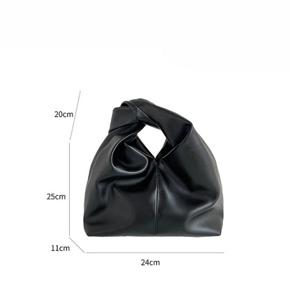 Bolso nube de verano, bolso de mano para mujer, bolso tote pequeño, bolso tote de piel suave plisado 