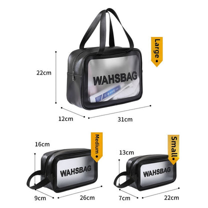 Frosted pu three-piece toilet bag, large-capacity pvc toiletries, translucent cosmetics, portable makeup bags,Makeup bags for women,Large makeup bag,Travel makeup bag,