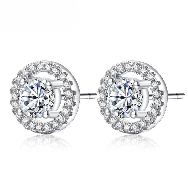 Micro-Set Zircon Stud Earrings