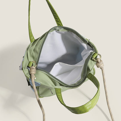 Bolso tote portátil de color verde aguacate, bolso de compras de gran capacidad, bolso de hombro con monedero. 