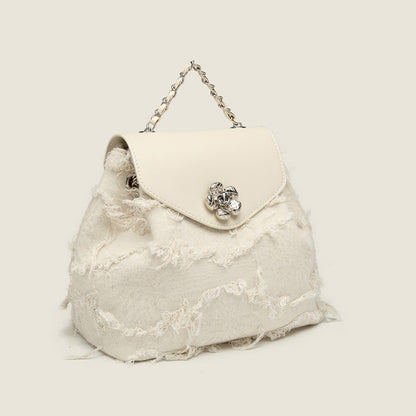 Mochila tipo bolso para mujer, mochila de cadena de diseño casual y moderno, mochila pequeña de hombro 