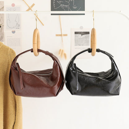 Casual soft texture underarm bag, minimalist commuter shoulder bag women, versatile hobo small square bag