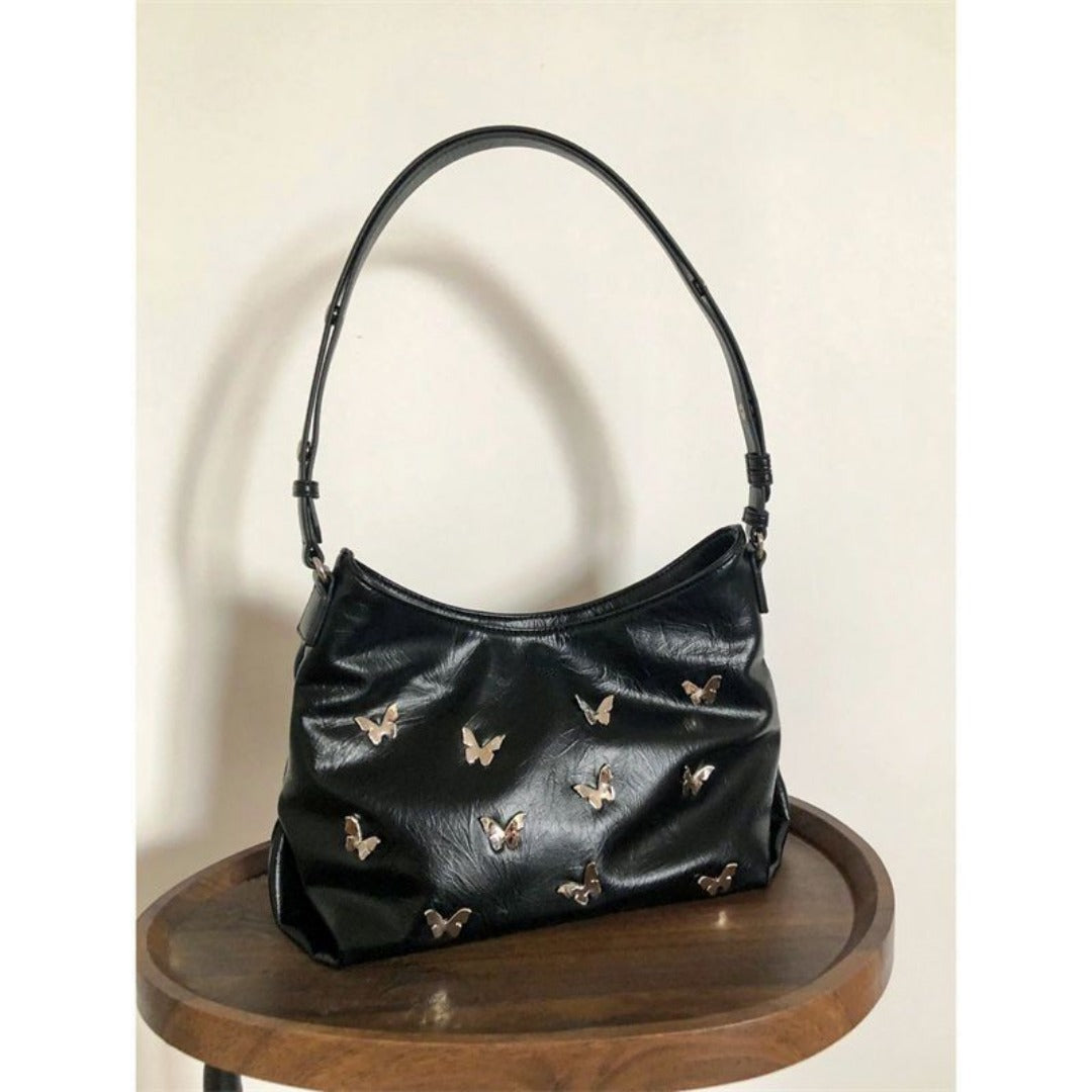 Bolso de hombro texturizado y elegante – Bolso tote con lazo moderno para mujer, bolso hobo versátil, compañero diario portátil 