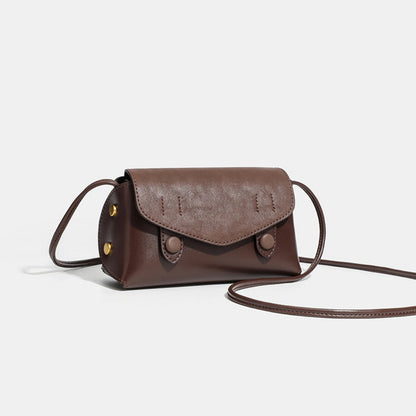 Bolso cuadrado pequeño y elegante color café: bolso bandolera versátil para mujer, ideal para otoño e invierno. 