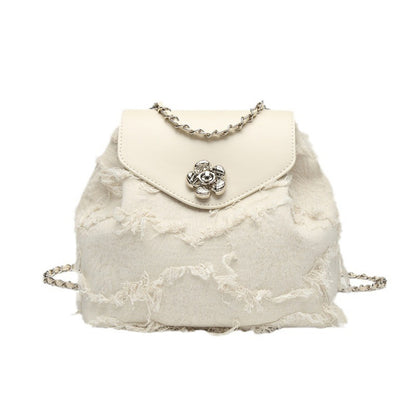 Mochila tipo bolso para mujer, mochila de cadena de diseño casual y moderno, mochila pequeña de hombro 