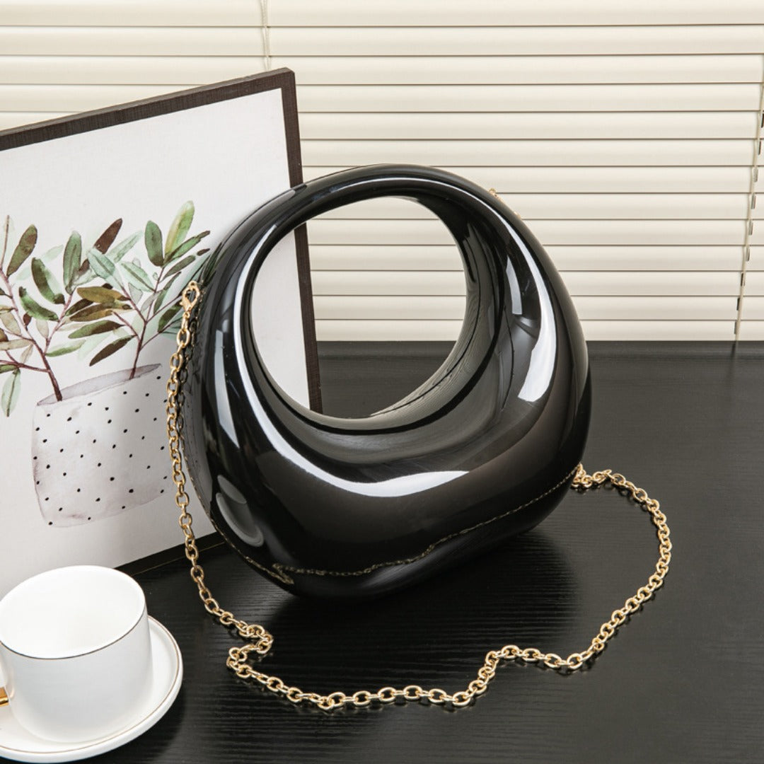 Elegante bolso de noche – Bolso de cena dorado y plateado, elegante neceser de maquillaje acrílico, bolso perfecto para graduación, bolso de fiesta y bolso de mano para bodas 