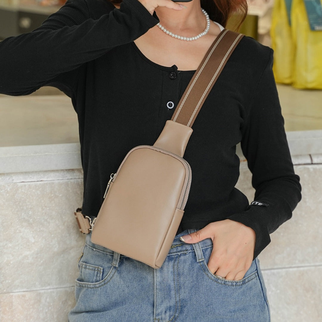 Unisex Small Chest Bag – Stylish Soft PU Crossbody Chest Purse & Fanny Pack for Everyday Use