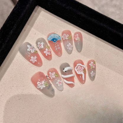 0937- Handmade press on nails fake nails removable