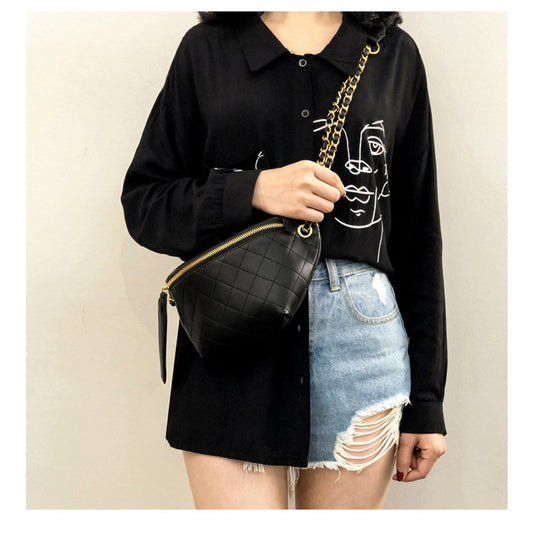 Riñonera de moda – Bolso bandolera elegante para mujer, ideal para el día a día gracias a su cadena ajustable. 