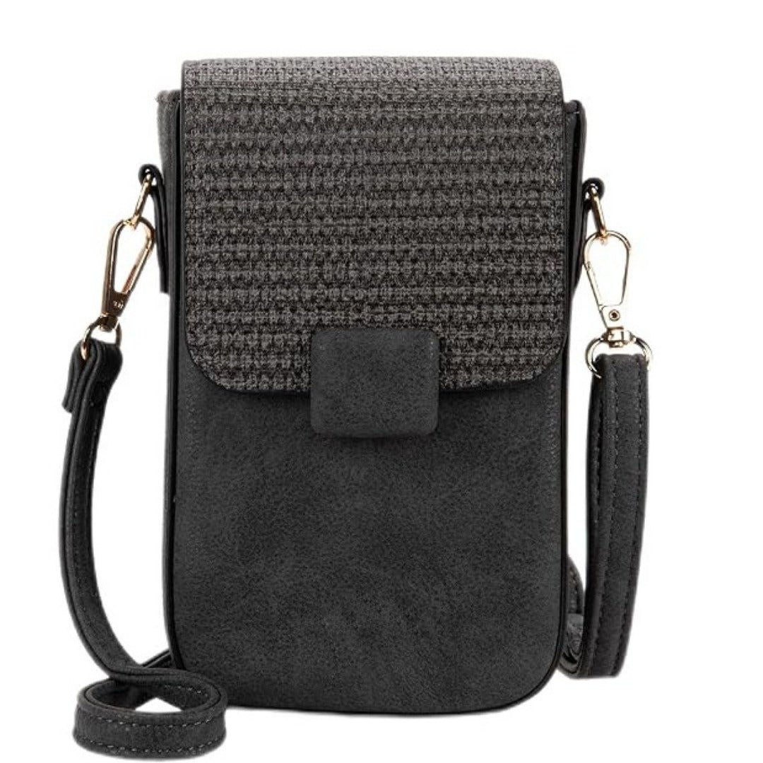 Bolso de mujer informal vertical para móvil, bolso bandolera pequeño de paja, bolso cruzado de moda 
