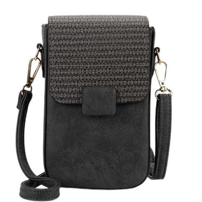 Bolso de mujer informal vertical para móvil, bolso bandolera pequeño de paja, bolso cruzado de moda 