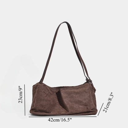 Bolso hobo vintage mate, bolso tipo almohada de gran capacidad, bolso bandolera versátil para el día a día 