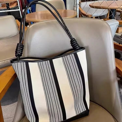 Bolso tote de otoño e invierno, bolso tipo saco para mujer de gran capacidad, bolso de hombro tejido para ir al trabajo, bolso de axila grande 