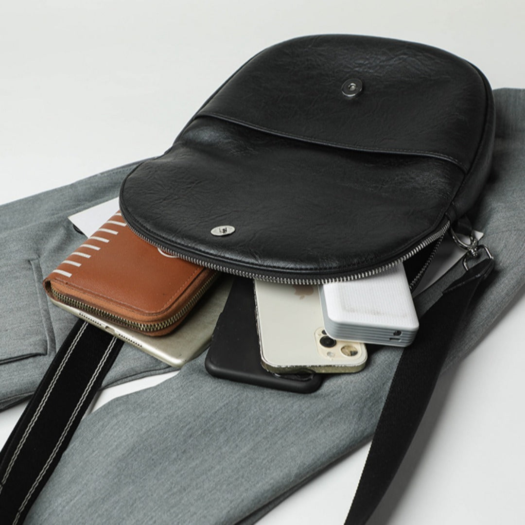 Elegante bolso bandolera pequeño – Bolso tipo silla de montar con múltiples bolsillos, perfecto para el uso diario de la mujer. 