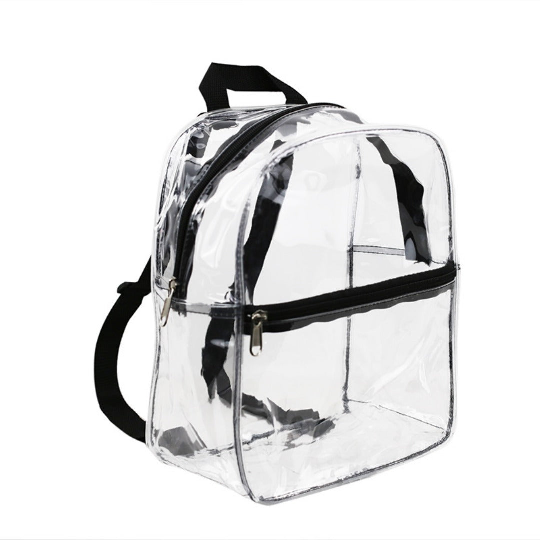Mochila pequeña transparente – Mochila escolar transparente de PVC de colores, mochila infantil transparente sin cierre de seguridad 