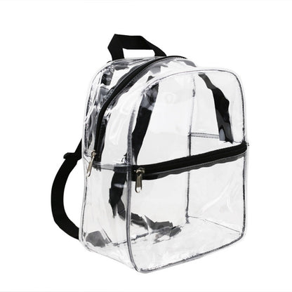 Mochila pequeña transparente – Mochila escolar transparente de PVC de colores, mochila infantil transparente sin cierre de seguridad 