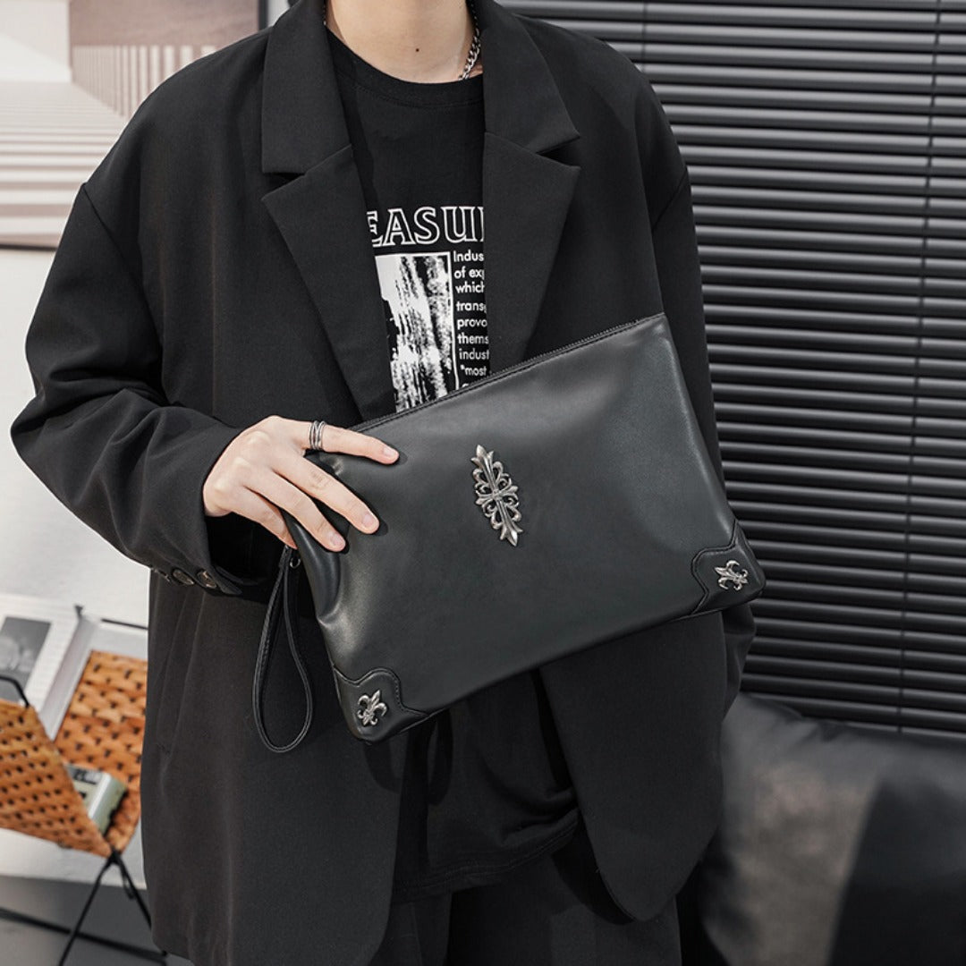 Men's stylish fashion evening clutch bags rivet messenger bags iPad wrist bags, wristlet purses, Wristlet bag,