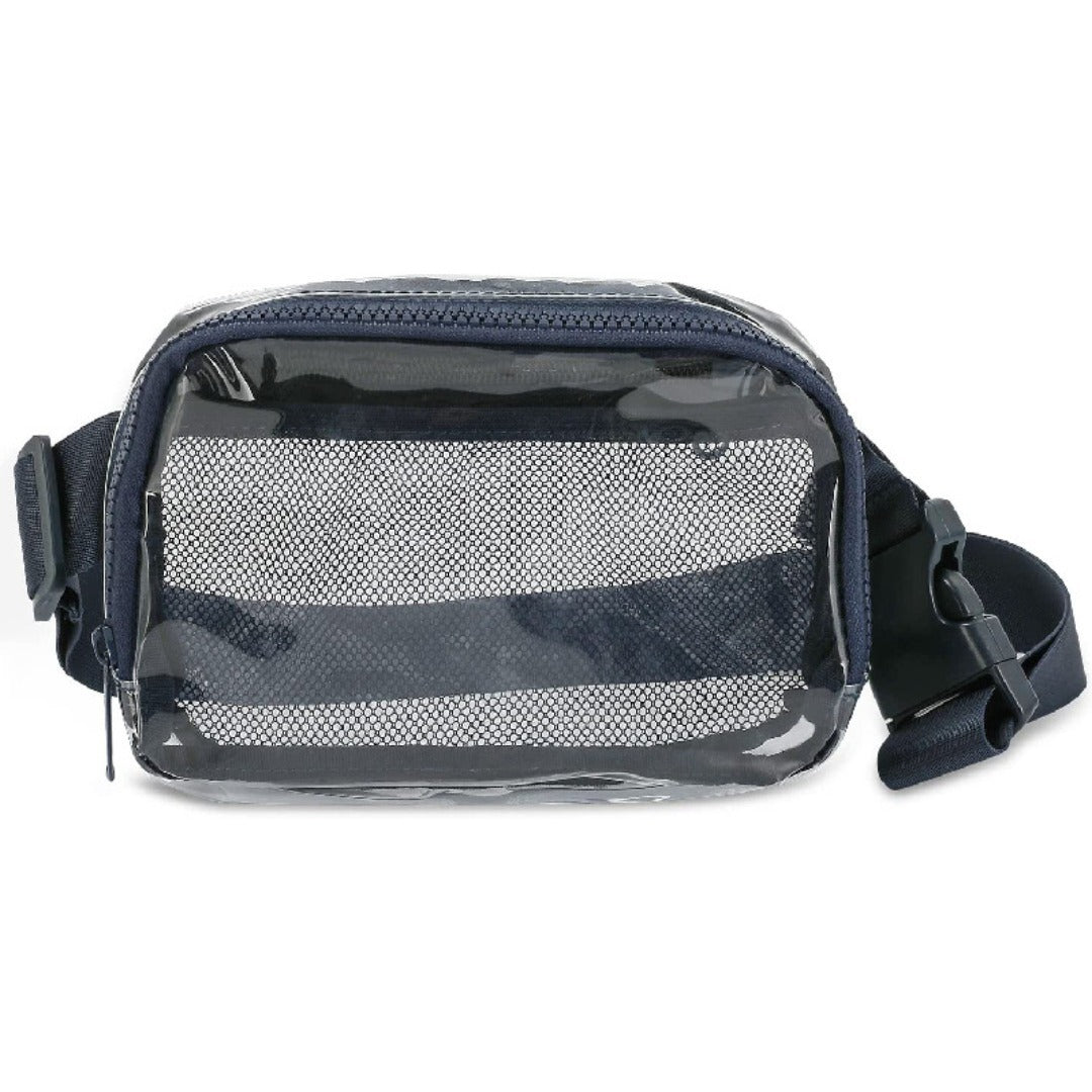 Riñonera impermeable – Bolso bandolera pequeño transparente con correa ajustable, ideal para festivales, senderismo, conciertos y viajes; apta para estadios. 