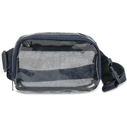 Riñonera impermeable – Bolso bandolera pequeño transparente con correa ajustable, ideal para festivales, senderismo, conciertos y viajes; apta para estadios. 