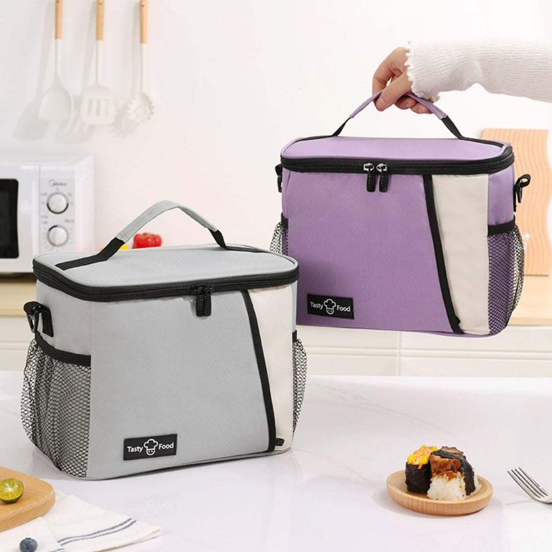 Bolsa de picnic para exteriores, bolsa para el almuerzo con correa cruzada, bolsa térmica para el hombro, bolsa para el almuerzo, bolsa para guardar bebidas frías y frutas 