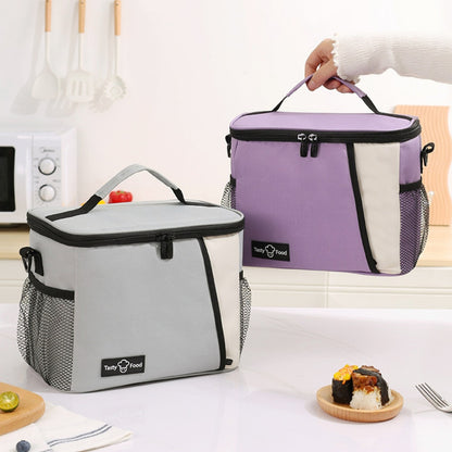 Bolsa de picnic para exteriores, bolsa para el almuerzo con correa cruzada, bolsa térmica para el hombro, bolsa para el almuerzo, bolsa para guardar bebidas frías y frutas 