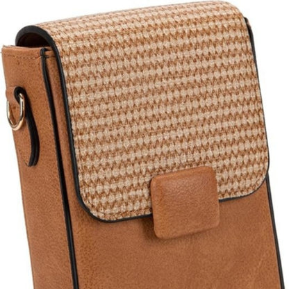 Bolso de mujer informal vertical para móvil, bolso bandolera pequeño de paja, bolso cruzado de moda 