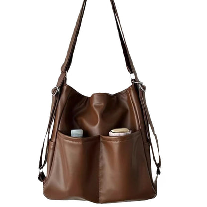 Soft pu backpack purse, women's large capacity three-purpose backpack, commuter tote bag, multifunctional backpack crossbody