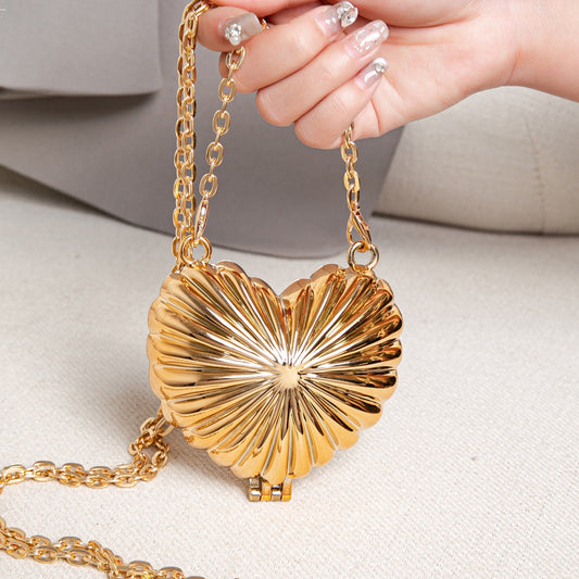 Mini bolso en forma de corazón, bolso de noche para mujer, bolso de mano, bolso de mano informal, bolso de mano de fiesta. 