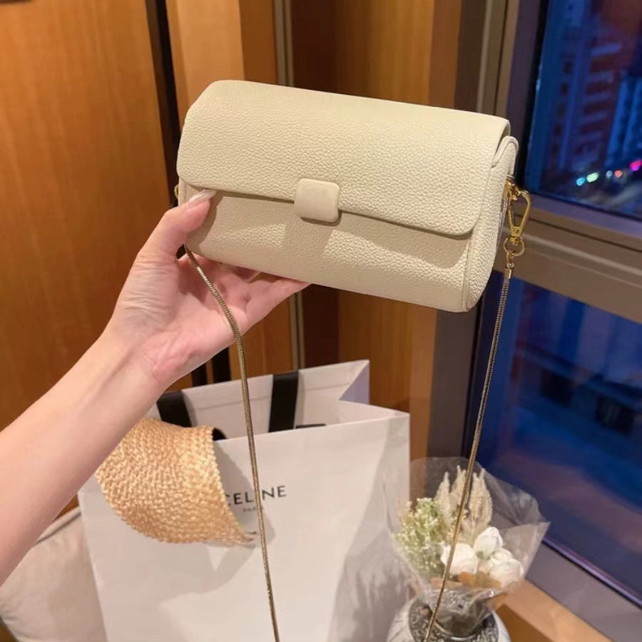 Small crossbody fashion chain bag, women's bag soft leather pillow bag, shoulder crossbody bag