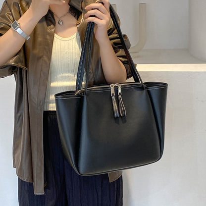 Bolso tote grande y elegante para mujer: bolso de mano con material PU suave y gran capacidad para un estilo hobo de uso diario. 