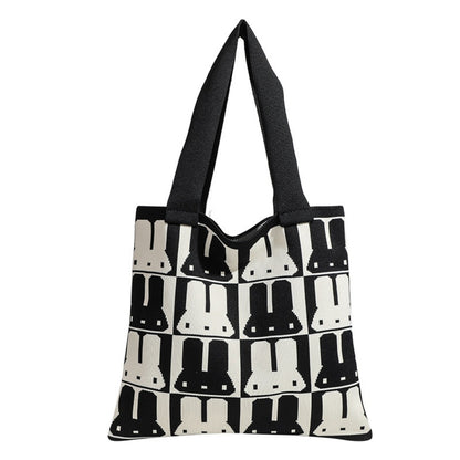 Bolso tote Rabbit para mujer, bolso de mano sencillo y moderno para otoño e invierno, bolso bandolera versátil para el día a día. 