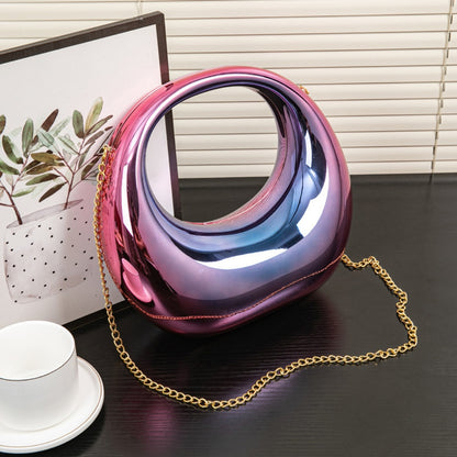 Elegante bolso de noche – Bolso de cena dorado y plateado, elegante neceser de maquillaje acrílico, bolso perfecto para graduación, bolso de fiesta y bolso de mano para bodas 