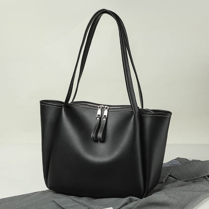 Bolso tote grande y elegante para mujer: bolso de mano con material PU suave y gran capacidad para un estilo hobo de uso diario. 