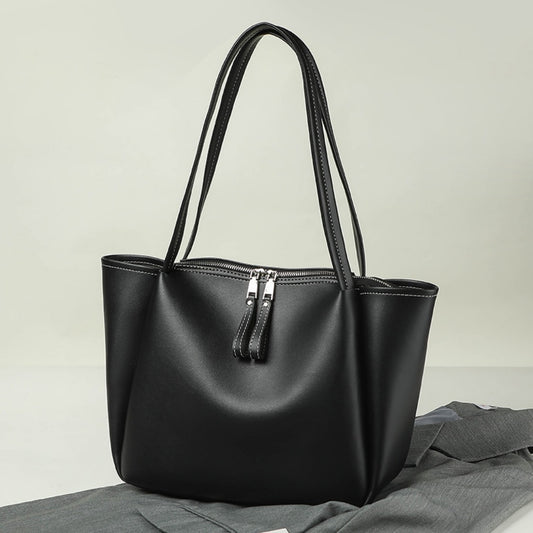 Bolso tote grande y elegante para mujer: bolso de mano con material PU suave y gran capacidad para un estilo hobo de uso diario. 