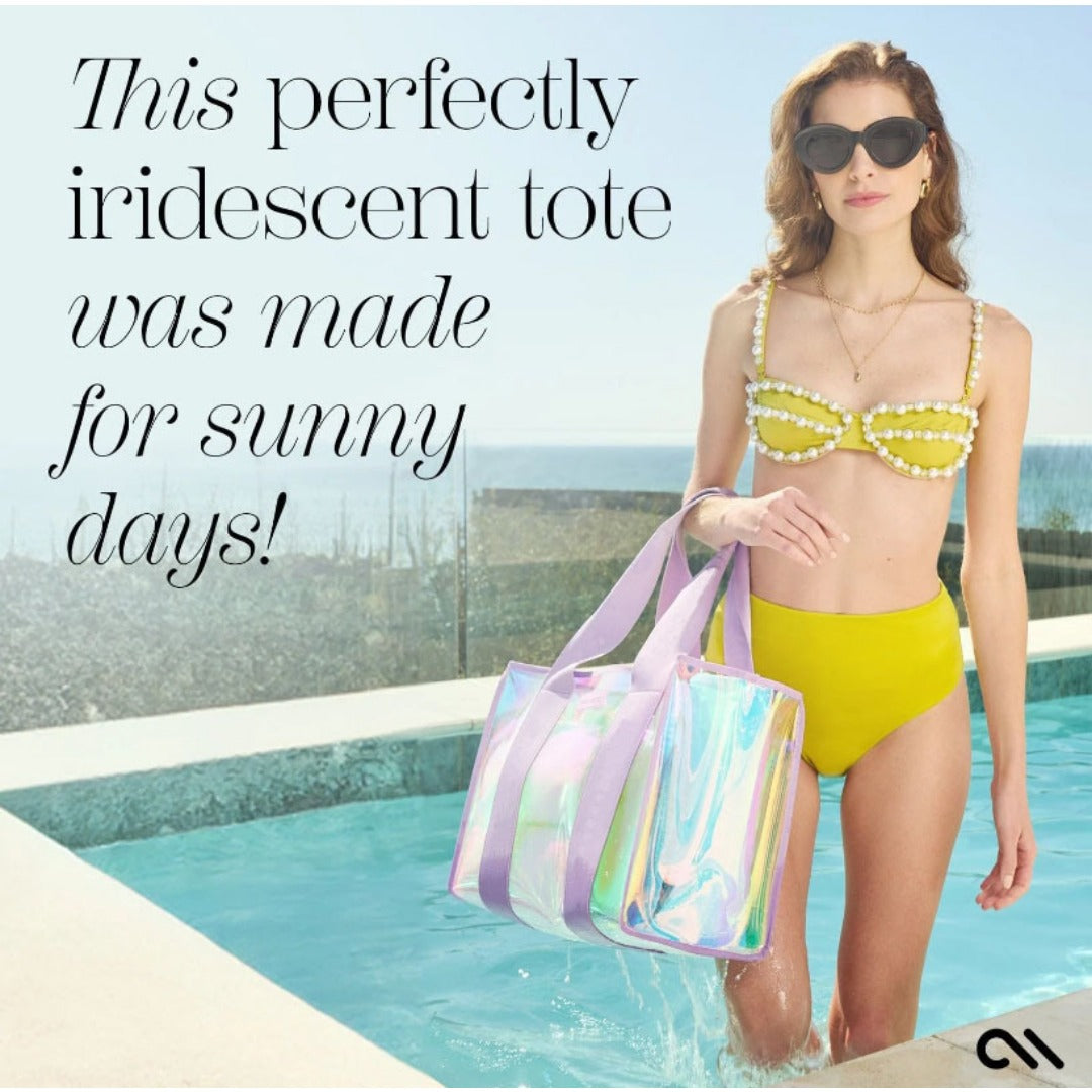 Bolso tote transparente para mujer, de gran capacidad y colorido; bolso de playa impermeable, bolsa de natación, bolsa impermeable para guardar el móvil, bolso transparente para eventos en estadios. 