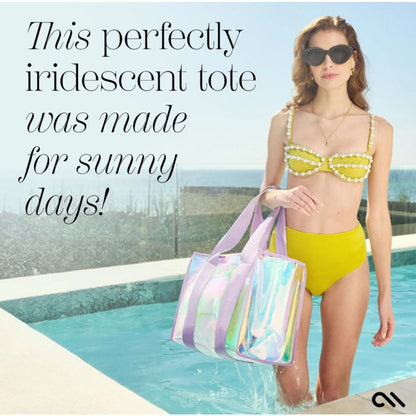 Bolso tote transparente para mujer, de gran capacidad y colorido; bolso de playa impermeable, bolsa de natación, bolsa impermeable para guardar el móvil, bolso transparente para eventos en estadios. 