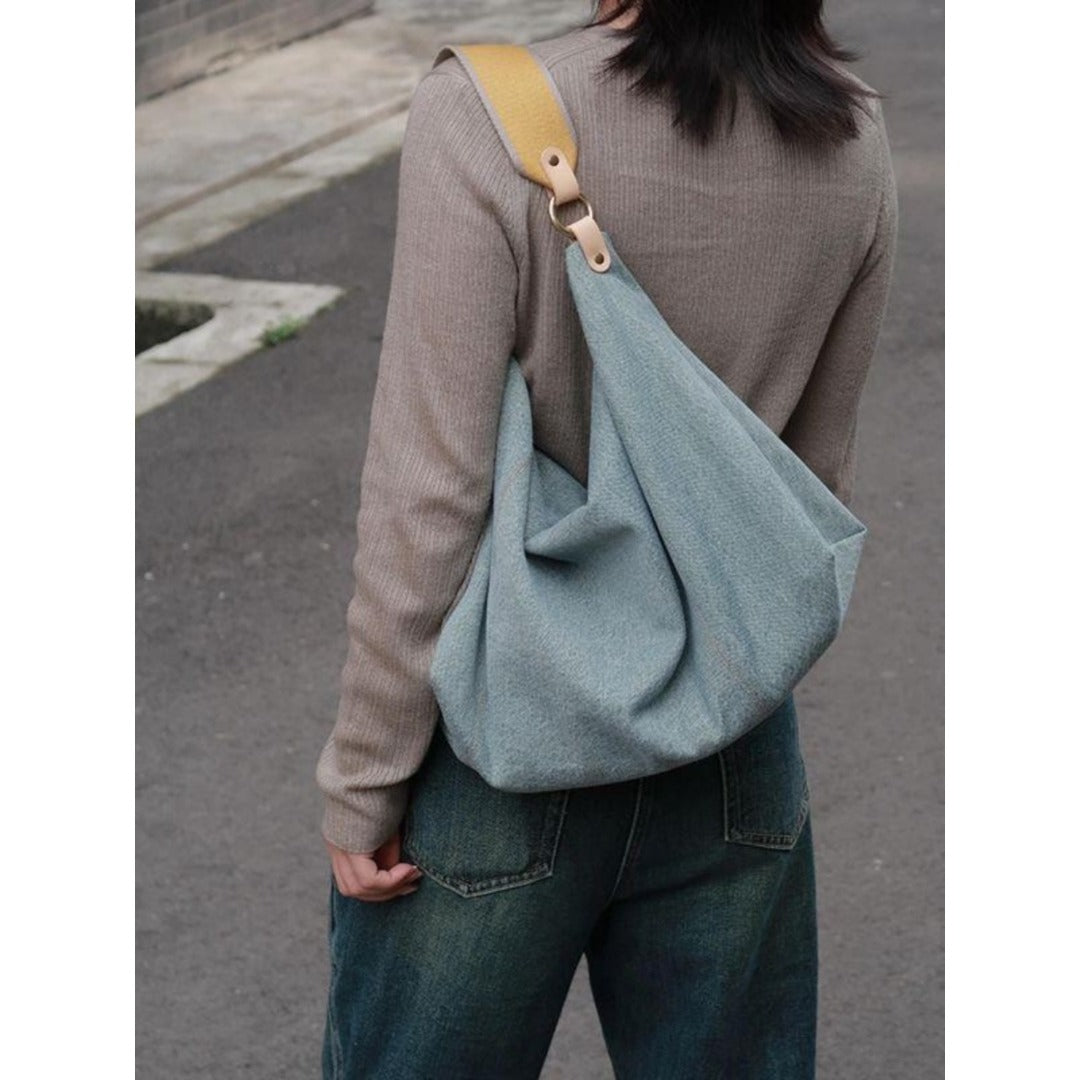 Bolso holgado, bolso bandolera de verano de gran capacidad para ir al trabajo, bolso hobo vaquero, bolso tote para mujer 