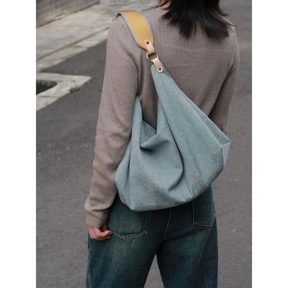 Bolso holgado, bolso bandolera de verano de gran capacidad para ir al trabajo, bolso hobo vaquero, bolso tote para mujer 
