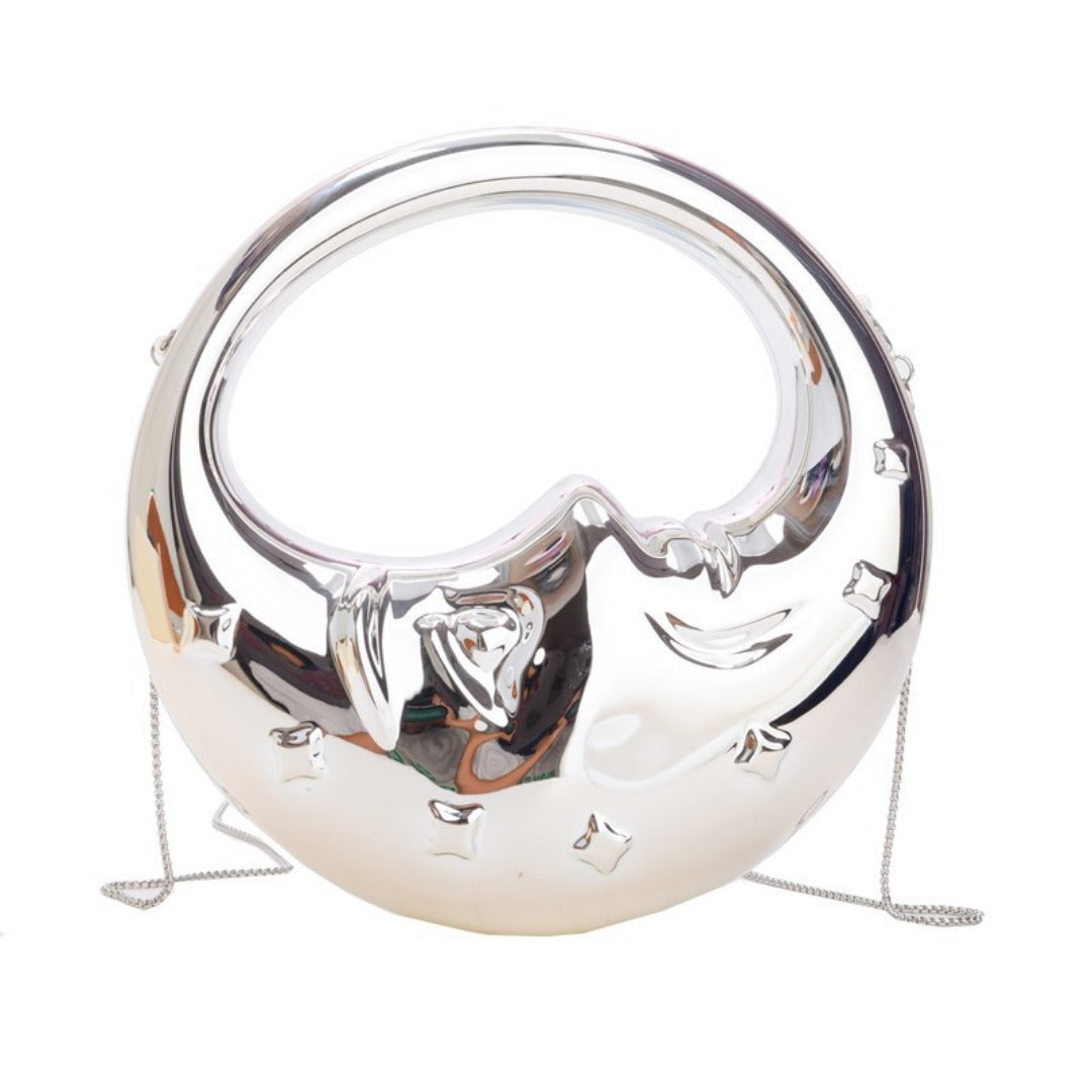 Bolso acrílico con forma de luna, bolso de hombro para mujer, bolso de noche, bolsos de noche formales para mujer, bolso de mano, bolso de mano informal, bolso de mano para fiesta, bolso de graduación, bolso de fiesta. 