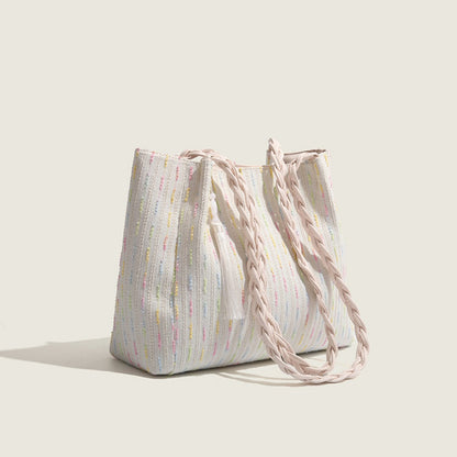 Bolso tote de punto, bolso hobo para mujer, bolso de hombro de gran capacidad para mujer, bolso de lona para llevar debajo del brazo para mujer 