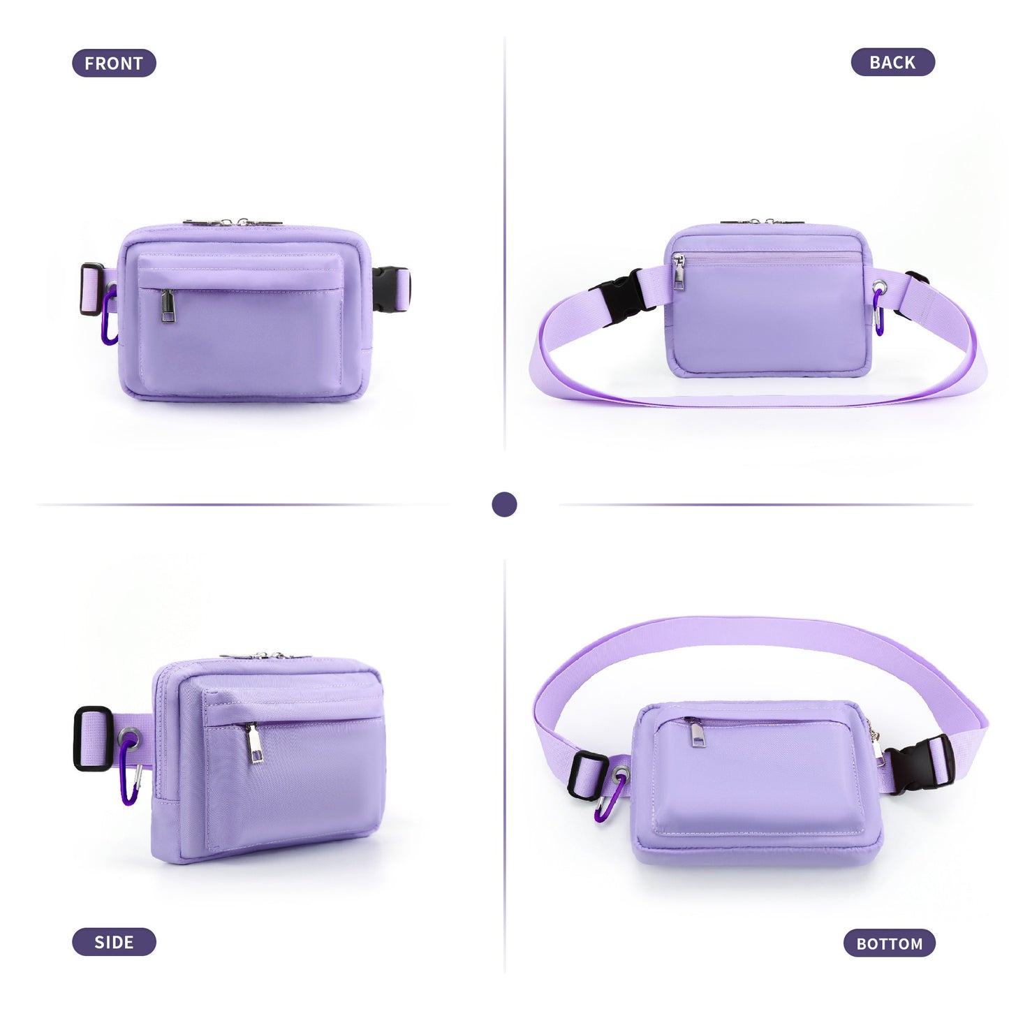 Riñonera de pecho de nailon – Riñonera deportiva para correr al aire libre y bandolera para hombre y mujer – Ligera, resistente y con estilo 