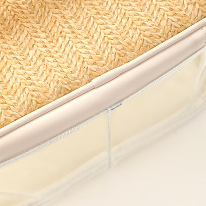 Large capacity PVC straw makeup bag for women,Portable travel toiletry bags, cosmetics portable storage bags, lightweight makeup bags,